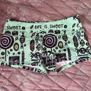 Feed Me Fight Me Mint Green 'Life is Sweet' Athletic Shorts